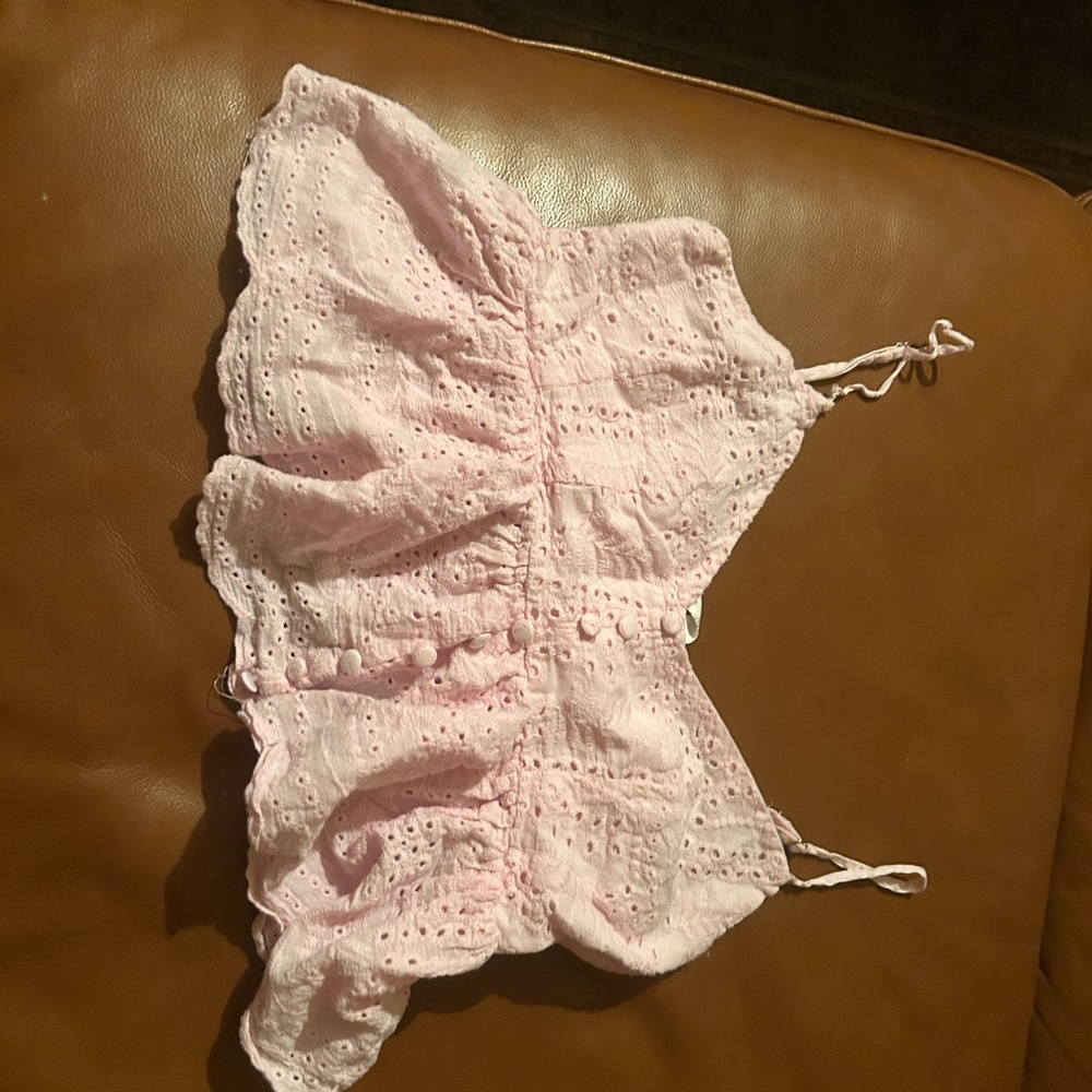 Altar'd State Pink Eyelet Tank Top